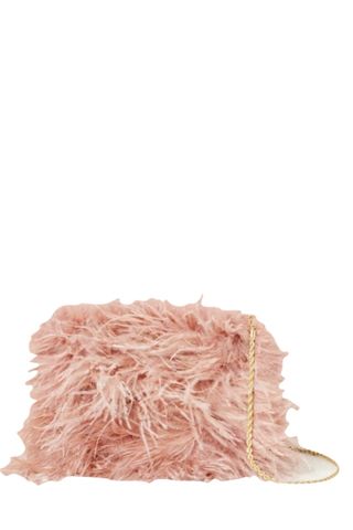 Fuzzy pink bag