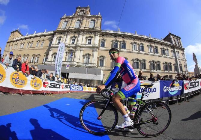 Diego Ulissi (Lampre-Merida) at the start of the Giro dell'Emilia.