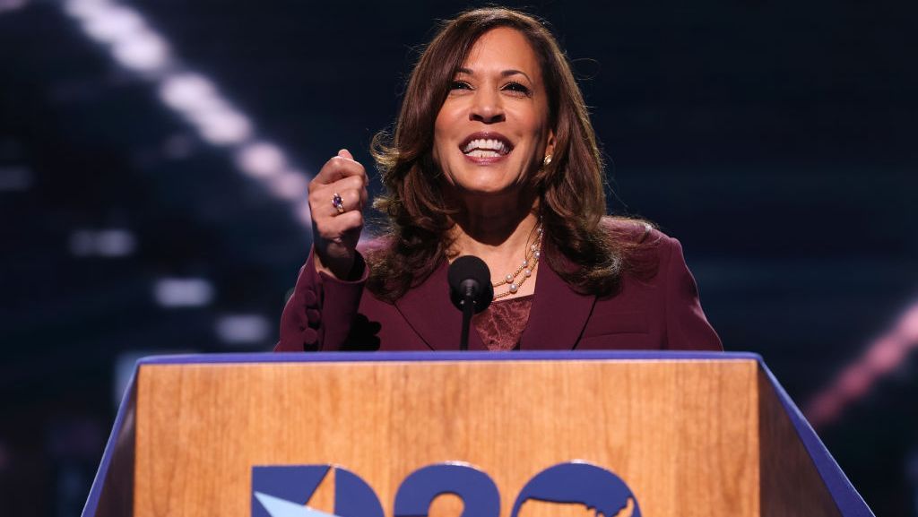 vice presidential nominee kamala harris addresses virtual dnc from delaware