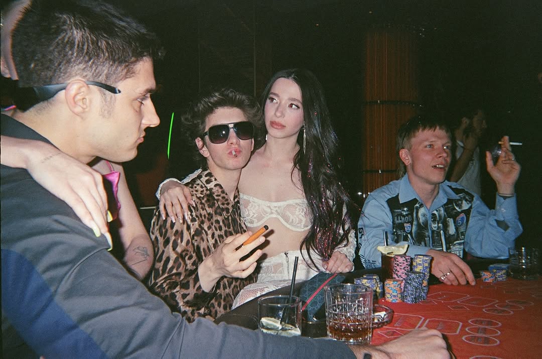 Mikey Madison on the set of Anora