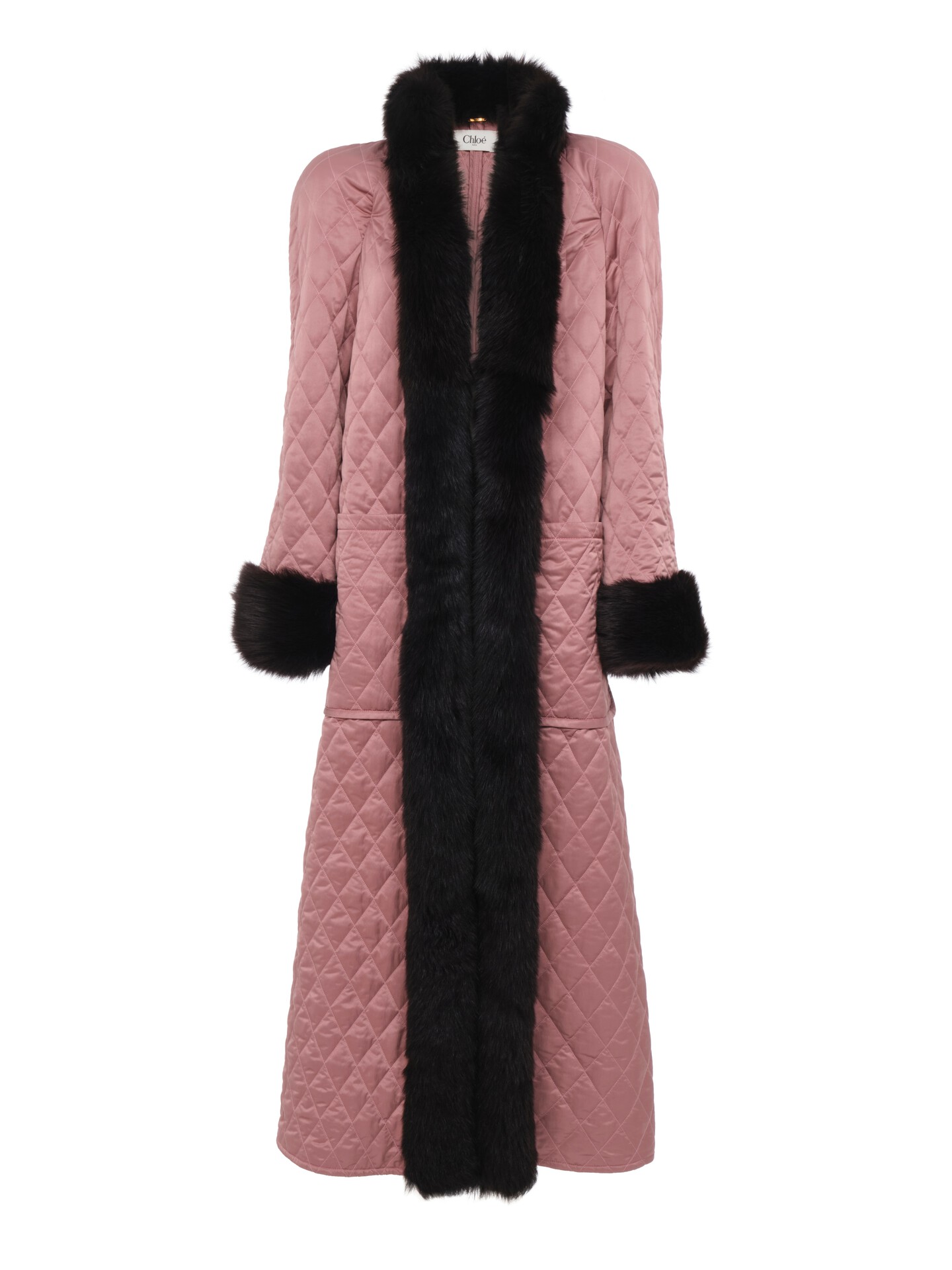 Long Hybrid Coat in Technical Satin