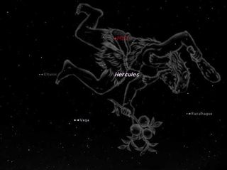 Hercules Constellation Sky Map