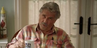 james brolin holding world's greatest dad mug on life in pieces