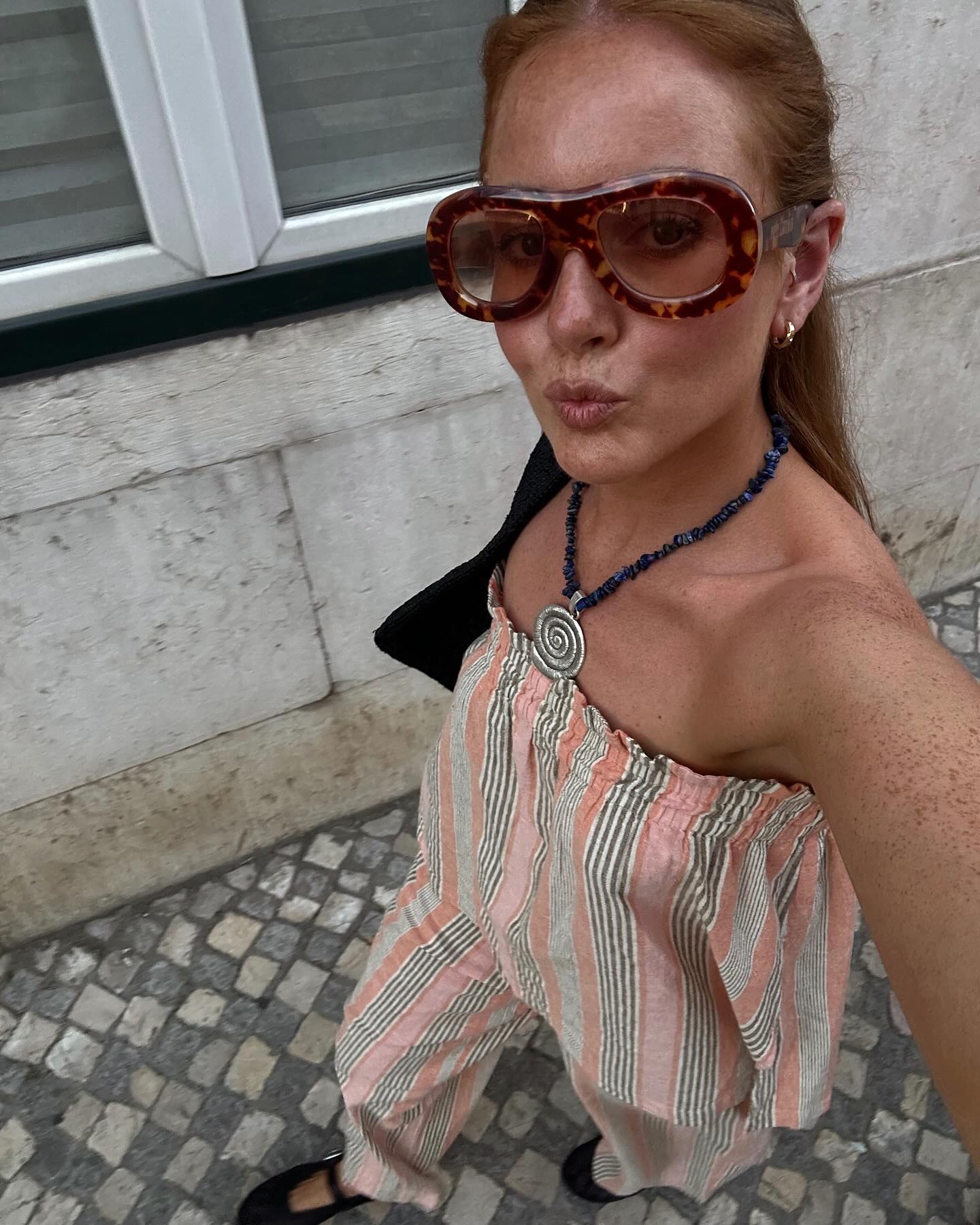 An image of @rebeccaferrazwyatt wearing one of the biggest summer jewellery trends for 2025.