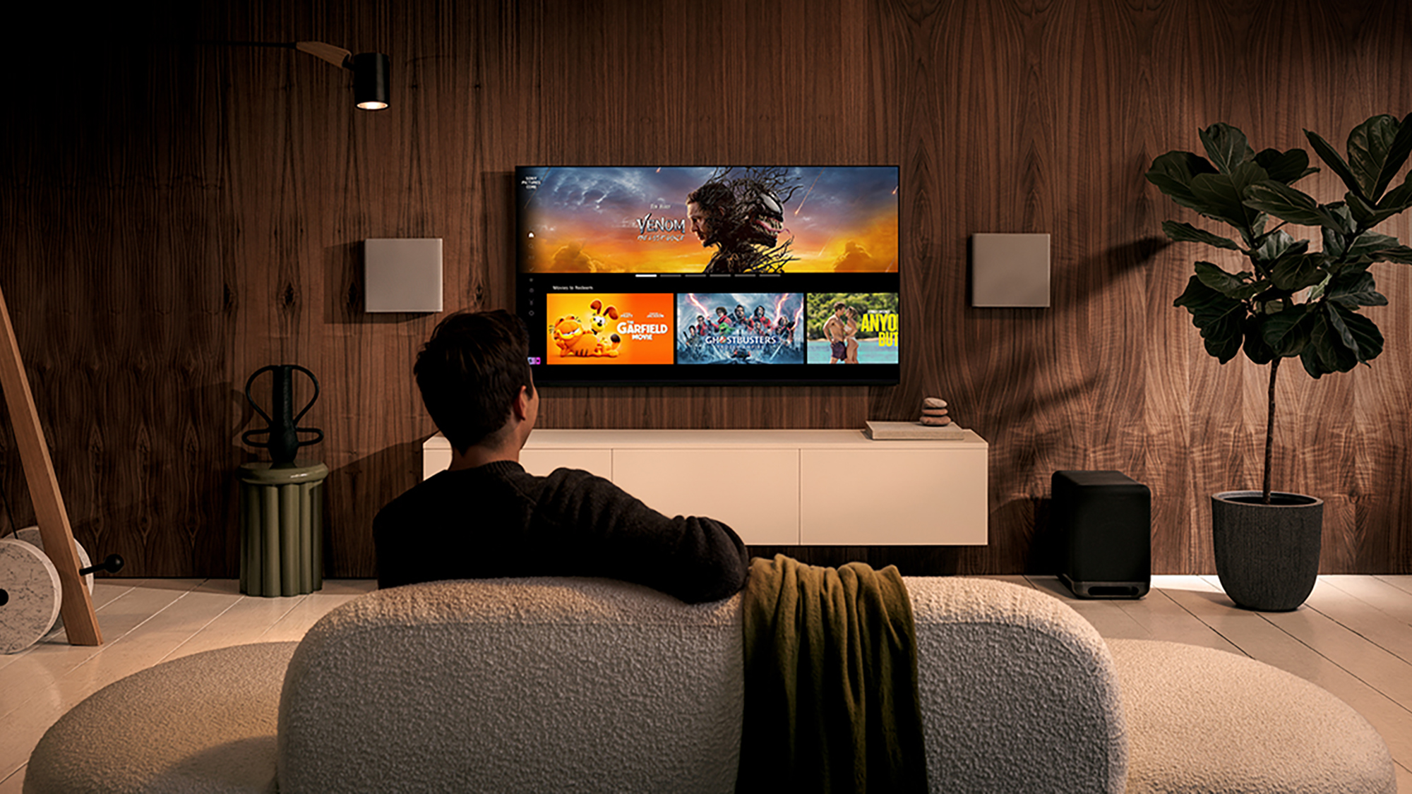 A man watching the Sony Bravia 8 II