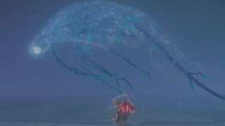 Elden Ring Nightreign Augur boss Maris guide: The Augur expedition boss Maris floating in the air ahead of Wylder.
