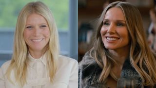 Gwyneth Paltrow and Kristen Bell in a side-by-side photo.