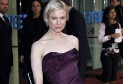 Renée Zellweger in Marchesa at the London Leatherheads premiere