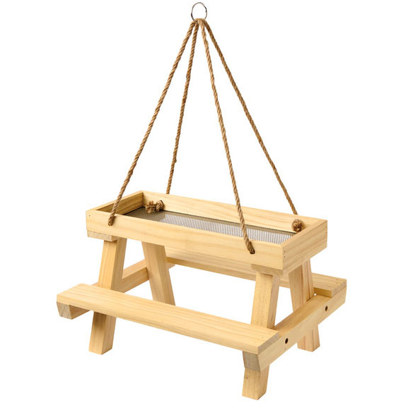 ALDI Belavi picnic bench bird feeder