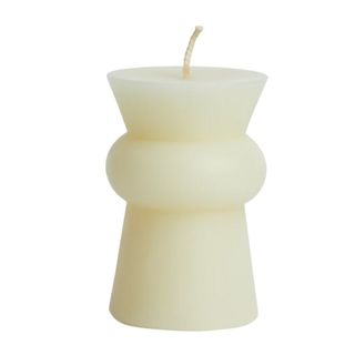 A candlestick made of beeswax