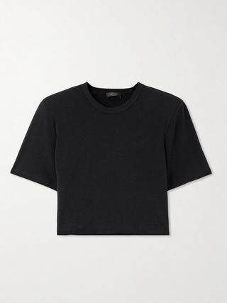 Cropped Cotton-Jersey T-Shirt