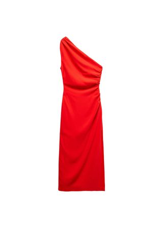 Asymmetrical Dress With Side Slit - Women