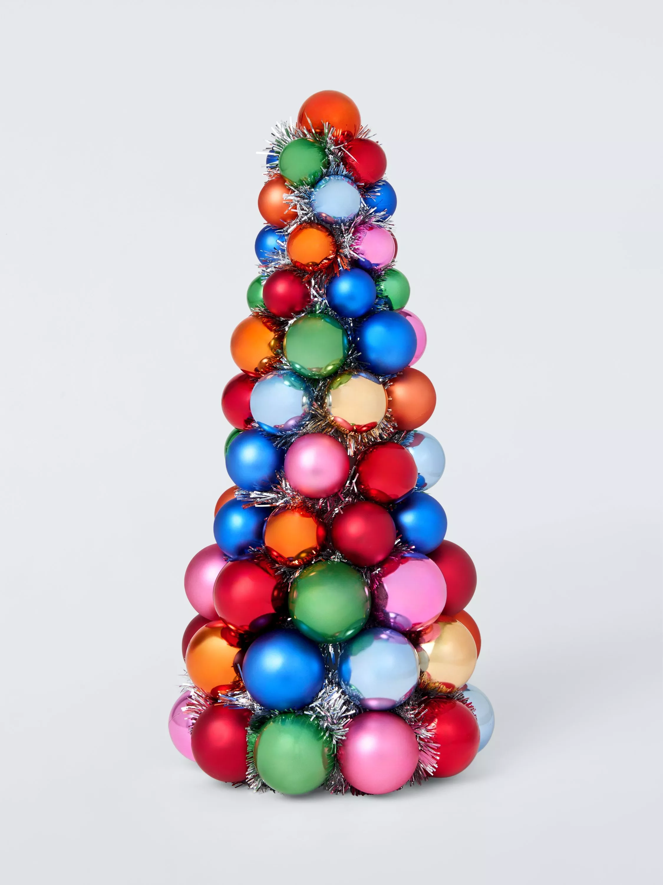 John Lewis Bauble and Tinsel Tree, Multi, H41cm