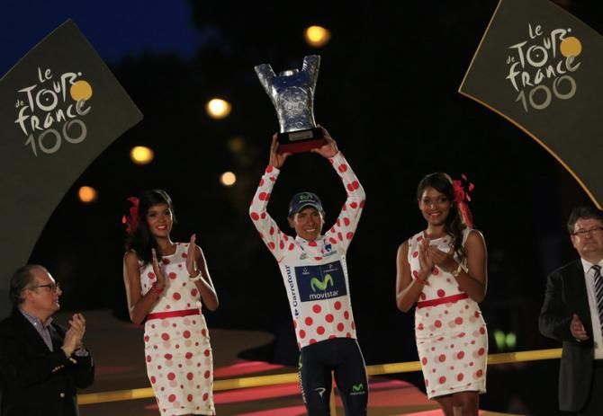 Nairo Quintana (Movistar) in his debut Tour de France was winner of the mountains and youth classification