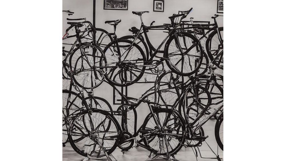 An AI-generated image of cycling