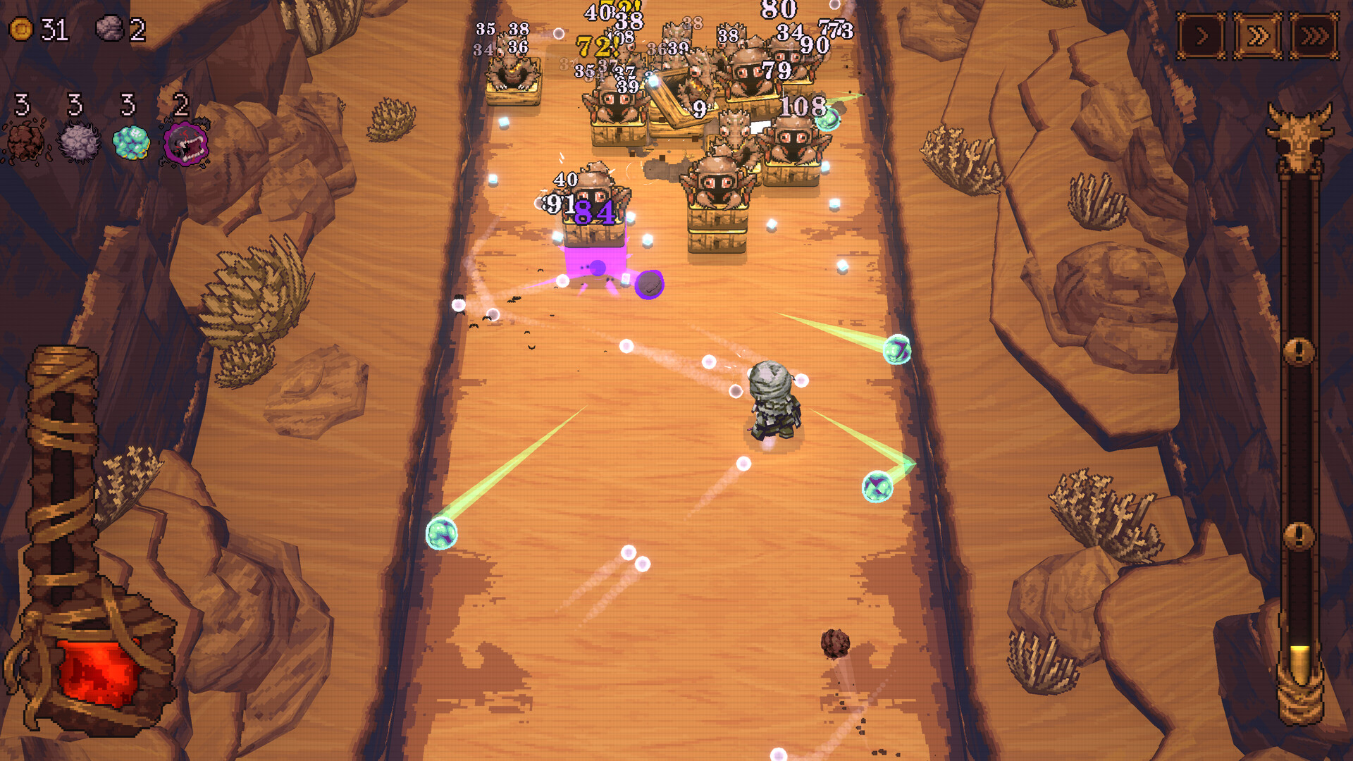 A screenshot of the upcoming PS5 game, Ball x Pit