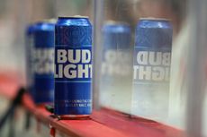 Bud Light beer cans.