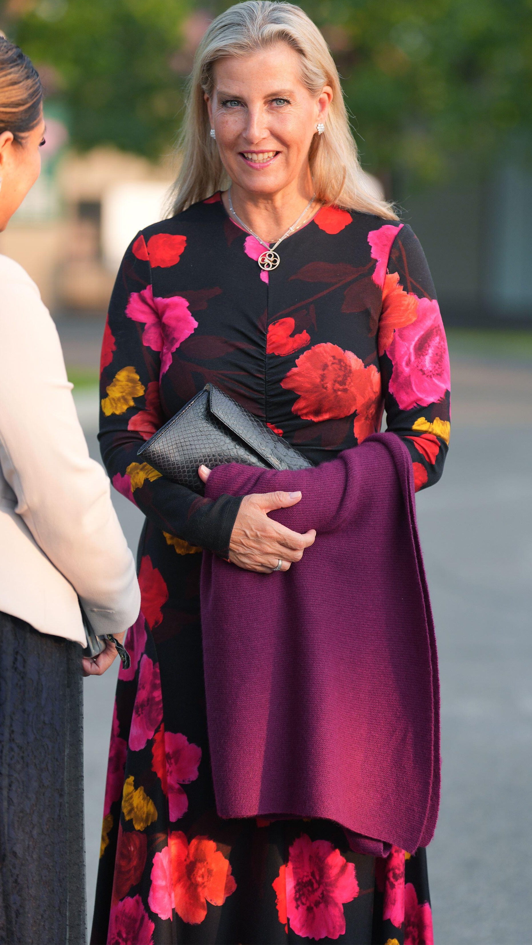 Duchess Sophie arrives at Riding Hall Circle, Spruce Meadows, for a dinner