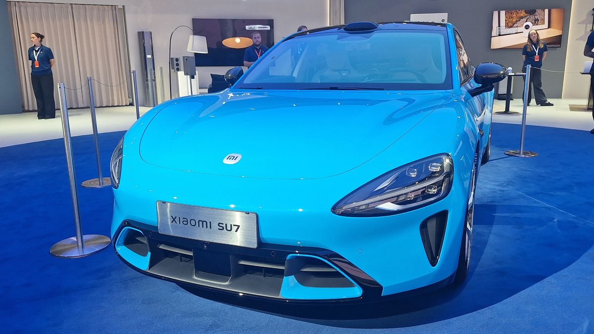 Xiaomi EV, pictured at IFA 2026