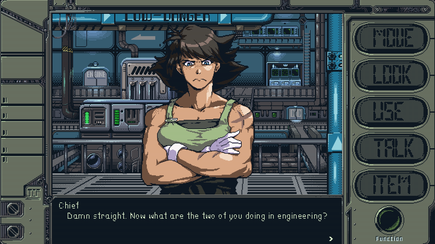 Stories From Sol: The Gun-Dog, '80s anime style pixel art