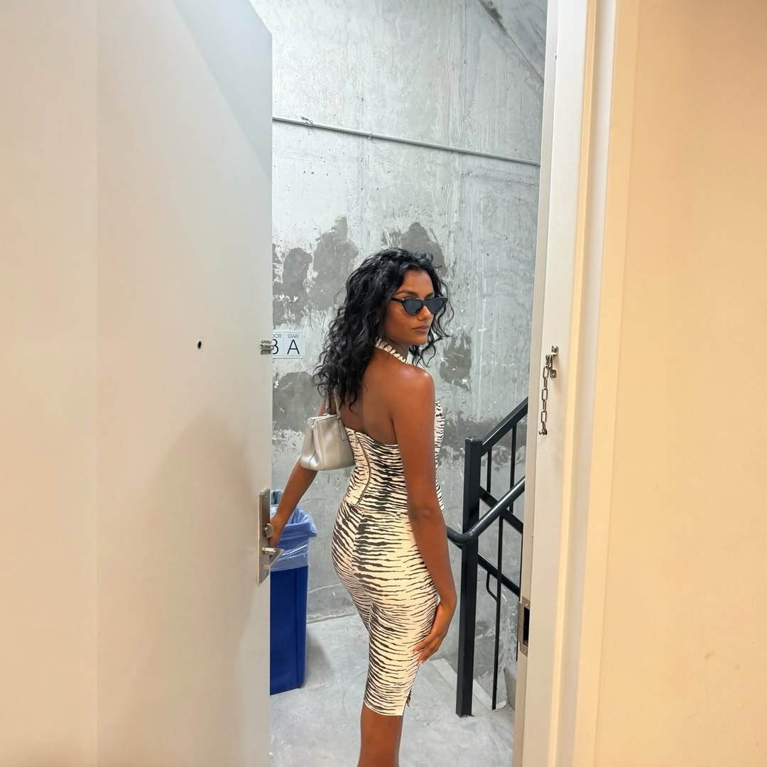 Celebrity 2026 fashion trends: Simone Ashley wearing a halter top