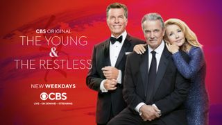 Key art for The Young and The Restless featuring Peter Bergman, Eric Braeden and Melody Thomas Scott