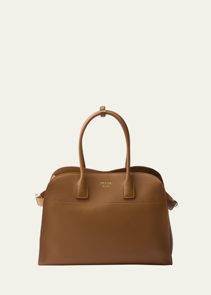 Grain Leather Top-Handle Bag
