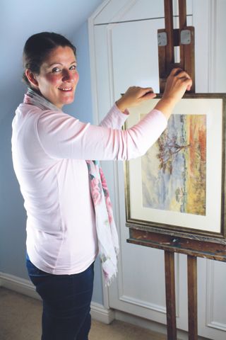 Digitise your artwork: aligning a framed piece on the easel