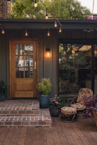 Front porch with planting