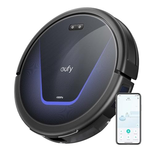 Eufy G50 Robot Vacuum Cleaner With 4,000 Pa Strong Suction, Pro-Detangle Comb, Roller Brush, Automatic Charging, Quiet, Work With Alexa, Boostiq, Ideal for Pet Hair, Hard Floors, Carpet