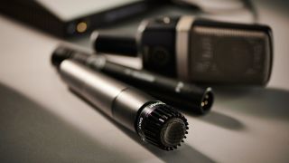 A selection of microphones for recording instruments