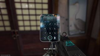 Call of Duty Black Ops 7 digital keypad interface with code 3600 entered