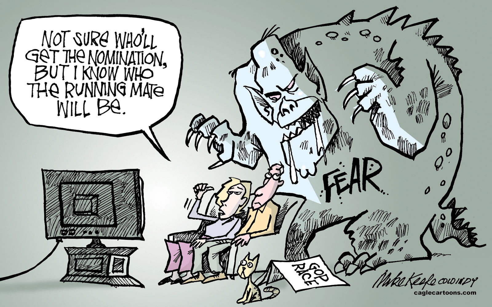Political cartoon 2016 presidential race
