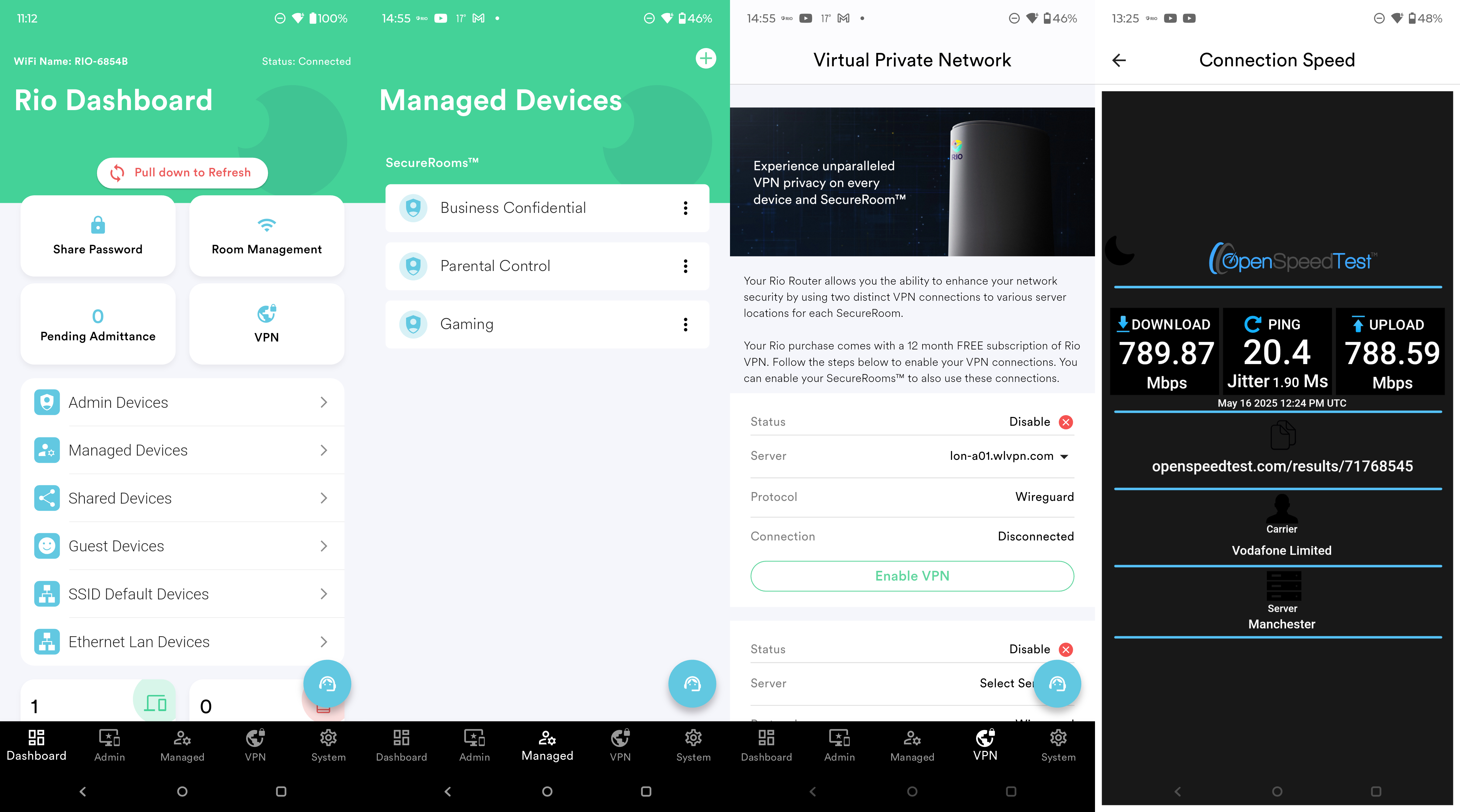 Rio Cybersecurity WiFi Router Phone App