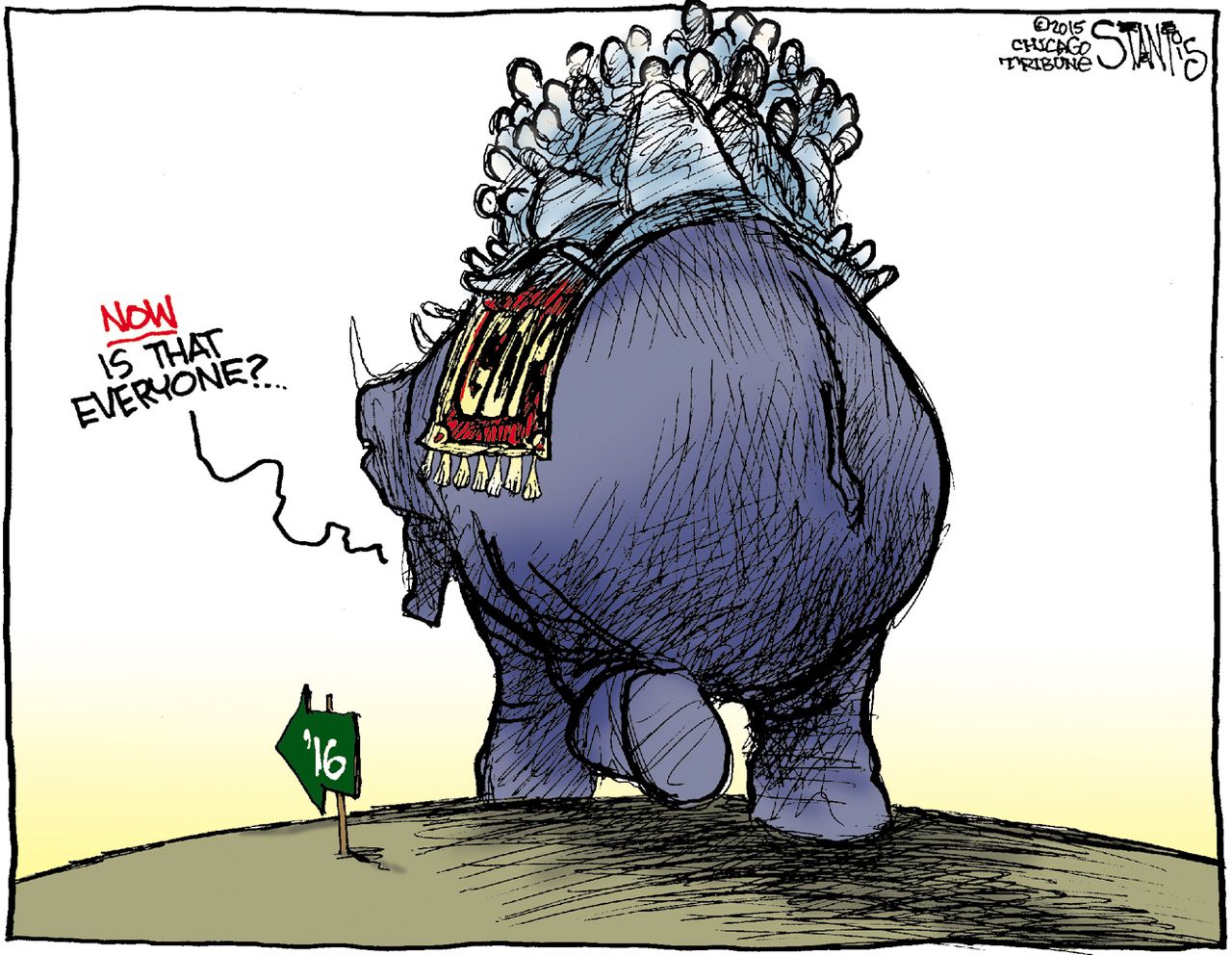 Political cartoon U.S. GOP 2016