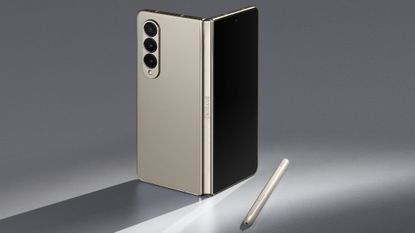 Samsung Galaxy Z Fold 4 foldable phone with S Pen stylus
