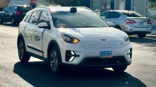 A Vay Kia Kia e-Niro on the street in Las Vegas.