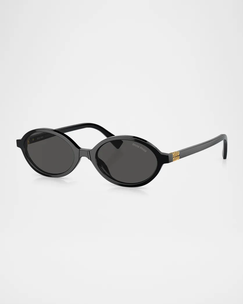 Miu Miu, Acetate Oval Sunglasses