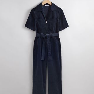 Belted Corduroy Jumpsuit