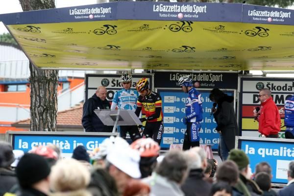 Tom Boonen (Quick Step) signs on for stage two of Tirreno-Adriatico