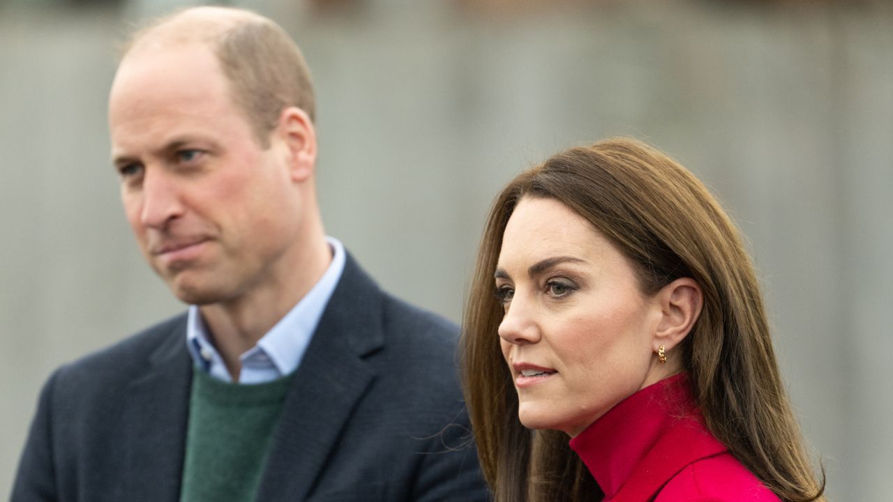 Prince William and Kate Middleton&#039;s major social media change revealed. Seen here during their visit to Windsor Foodshare