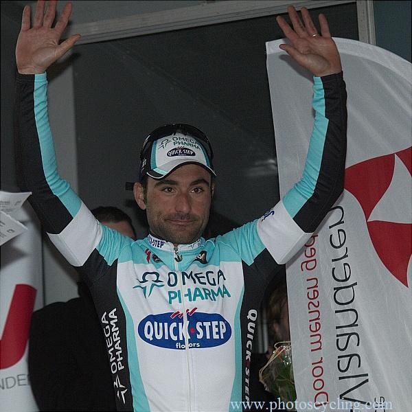 Stage 1 winner Francesco Chicchi (Omega Pharma-Quickstep)