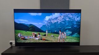 A shot of the Do Re Mi scene from Sound of Music in Dolby Vision Standard mode on the LG G5 pre firmware update