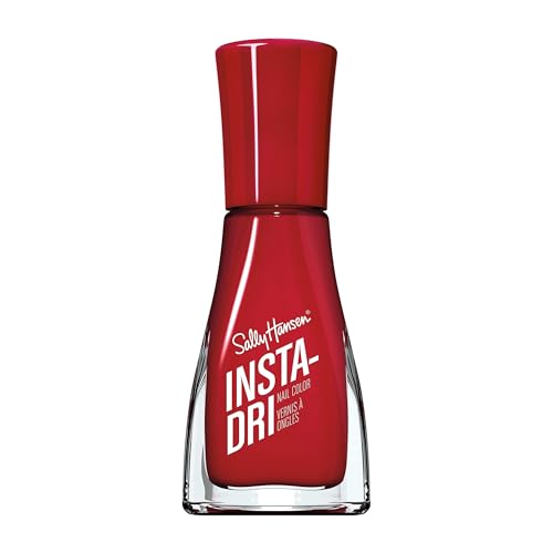 Sally Hansen Insta-Dri Nail Polish, Asap Apple, 60 Seconds Quick Drying, Long Lasting, Streak Free, Shiny Finish, 3-In-1 Formula, Built in Base and Top Coat, 9.17ml