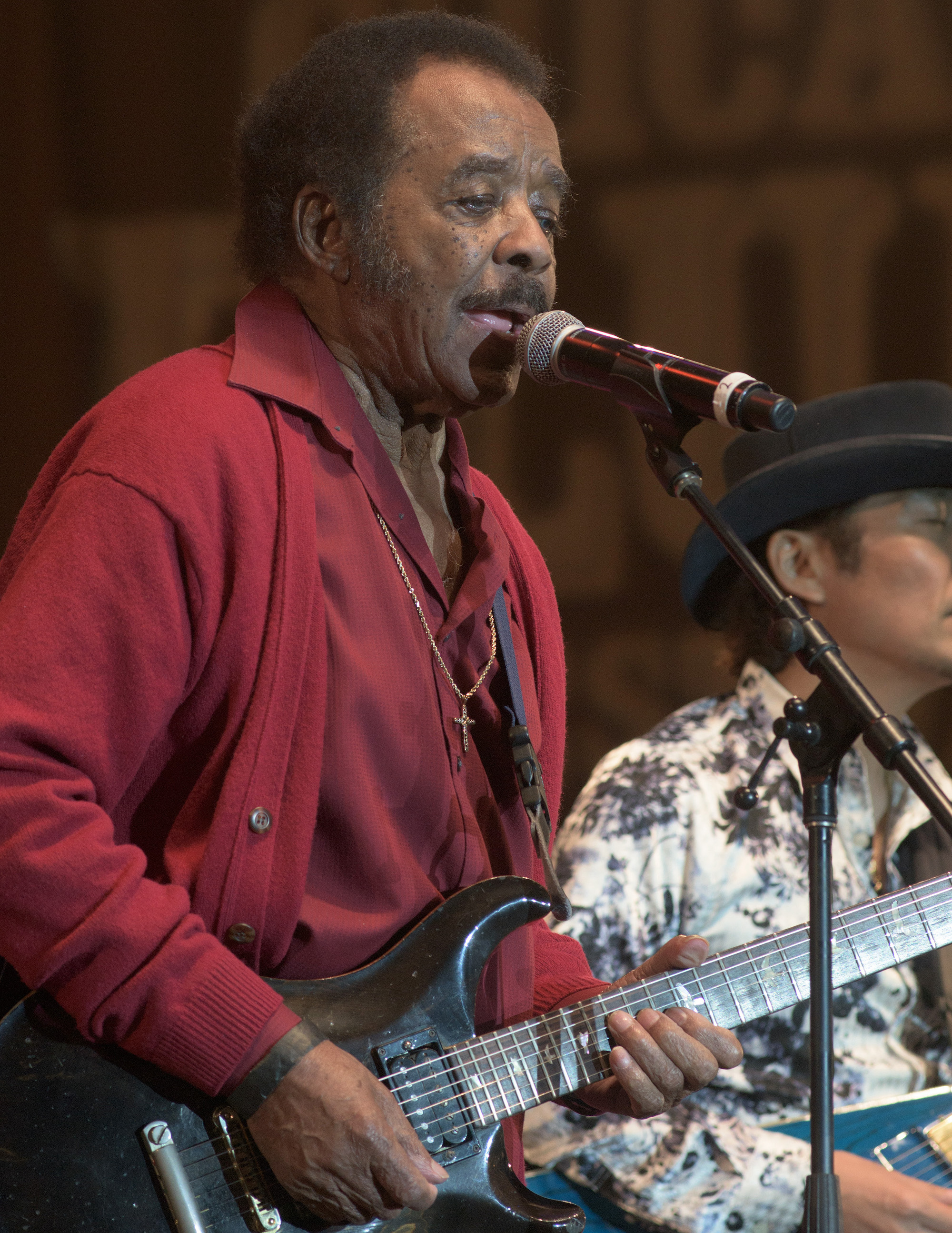 Jimmy Johnson performs at the The Chicago Blues Festival in Chicago, Illinois on June 12, 2016