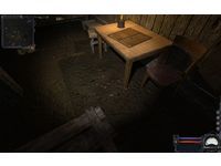Here is the common space, with a board game and smoking area.