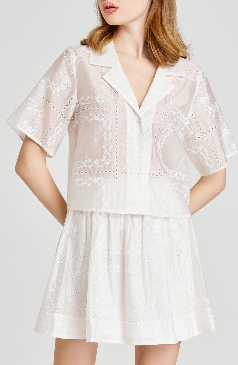 Rosalie Embroidered Eyelet Shirt