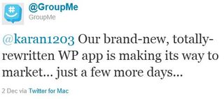 GroupMe App Coming