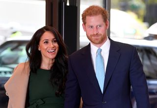 Prince Harry, Duke of Sussex and Meghan, Duchess of Sussex attend the WellChild awards at Royal Lancaster Hotel on October 15, 2019 in London, England