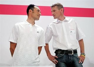 Former teammates Erik Zabel and Rolf Aldag